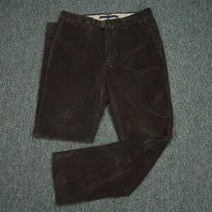 Incotex Pants Mens 32x32 Brown Cotton Cashmere Corduroy Chino Trouser